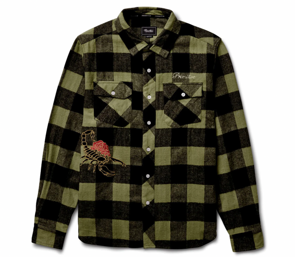 BUFFALO L/S FLANNEL OLIVE