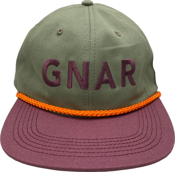 GNAR Green/Purple Snapback
