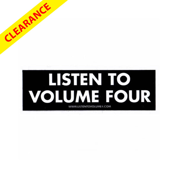 Listen To Volume Four Sticker  - 12 Pack (BLACK, WHITE ASSORTED)