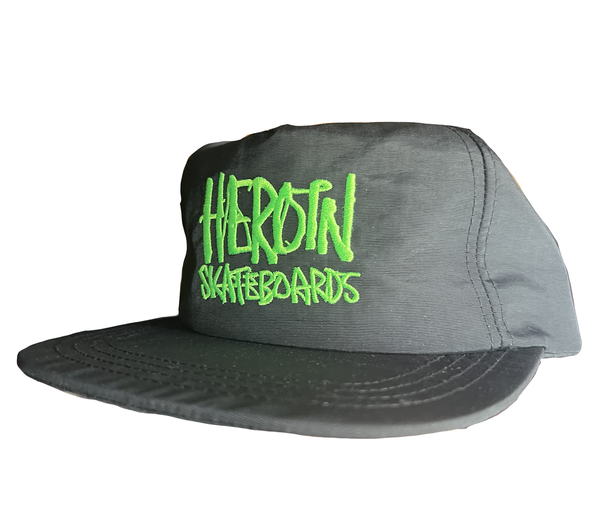 Script Blk/Grn Nylon Snapback