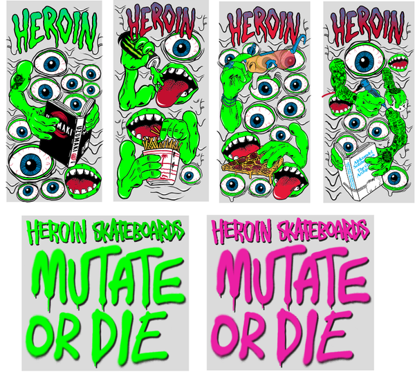 Mutate Or Die Sticker 12pk