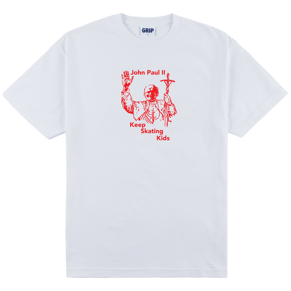 Classic Grip Keep Sk8ing Kids Tee White (BOX 34)