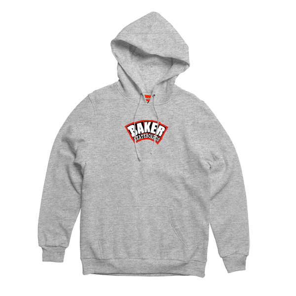 ARCH LOGO HOODY HEATHER GREY