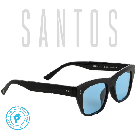 SANTOS POLARIZED - BLACK/BLUE LENS