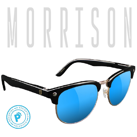 MORRISON POLARIZED -  BLACK/BLUE MIRROR