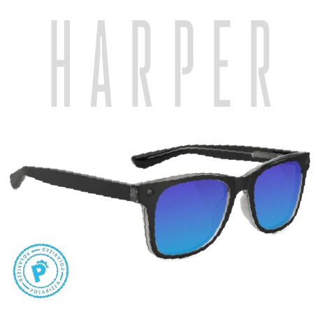 HARPER PREMIUM POLARIZED - MATTE BLACKOUT/BLUE MIRROR