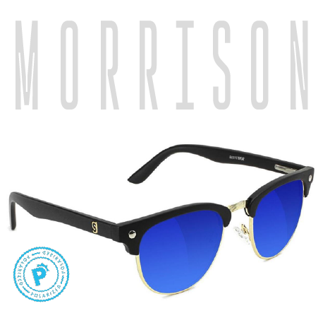 MORRISON PREMIUM POLARIZED - MATTE BLACK/BLUE MIRROR