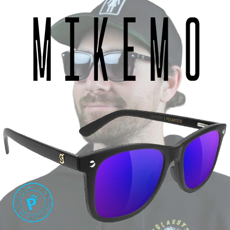 MIKEMO - PREMIUM POLARIZED MATTE BLACK / BLUE MIRROR