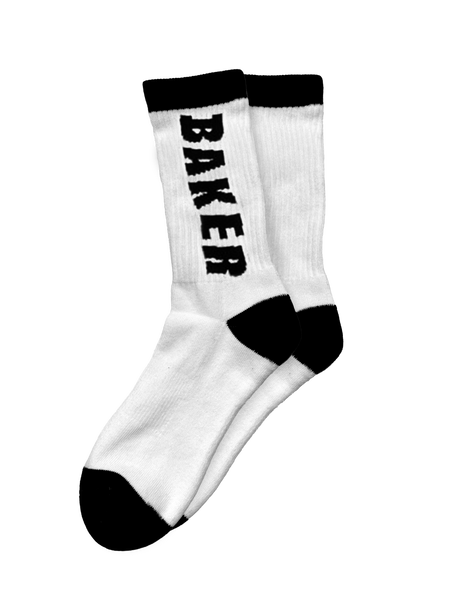 100% BAKER SOCKS WHITE