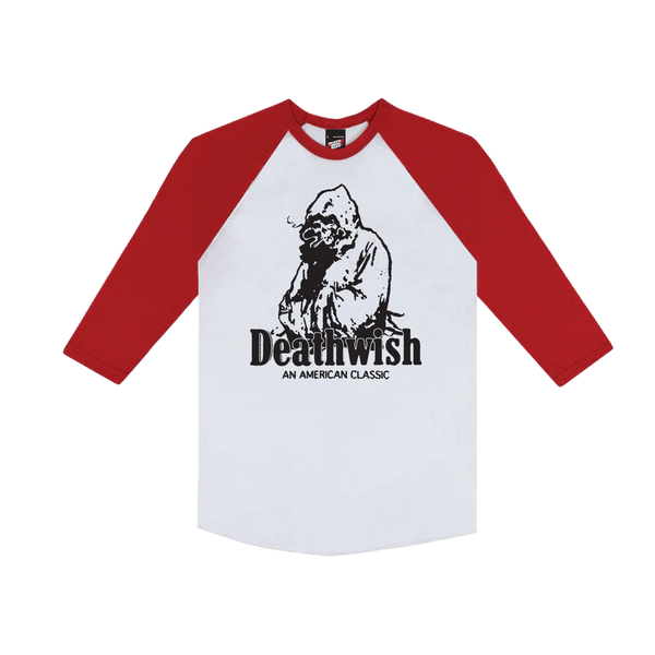 AMERICAN CLASSIC WHITE/RED RAGLAN TEE
