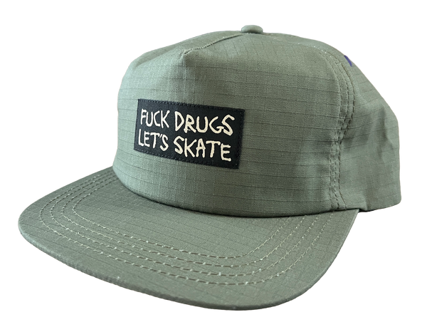 Fuck Drugs Olive Snapback