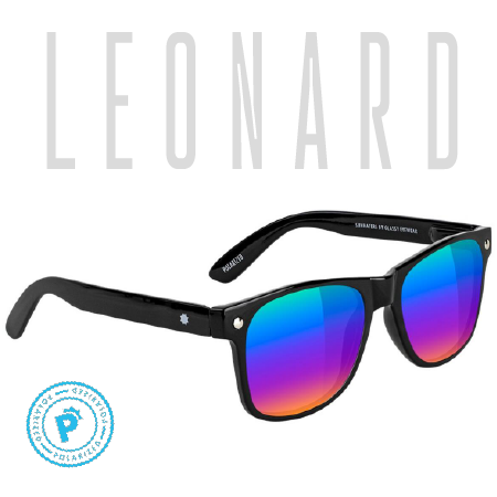 LEONARD POLARIZED - BLACK/COLOR MIRROR