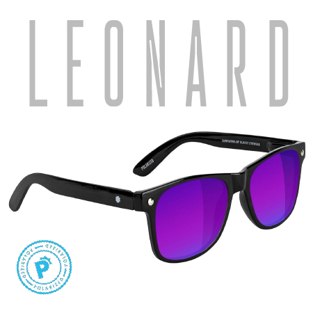 LEONARD POLARIZED - BLACK/BLUE MIRROR