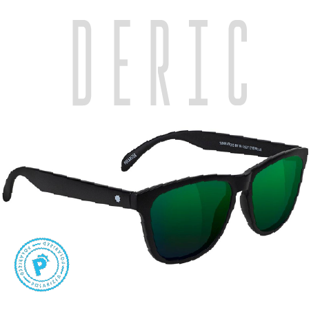 DERIC POLARIZED - MATTE BLACK/GREEN MIRROR