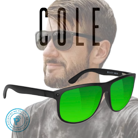 COLE PREMIUM POLARIZED - BLACKOUT/GREEN MIRROR