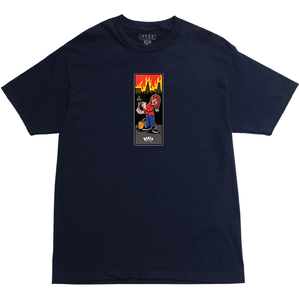 Lampwick Navy Tee