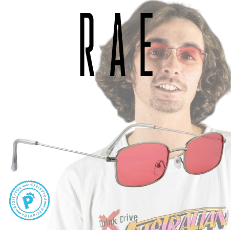 RAE POLARIZED - SILVER/PINK LENS