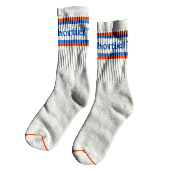 40s Retro Stripe Socks Cream