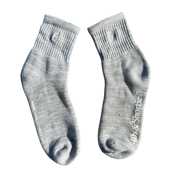 40s Circle Logo Half Socks Heather Grey