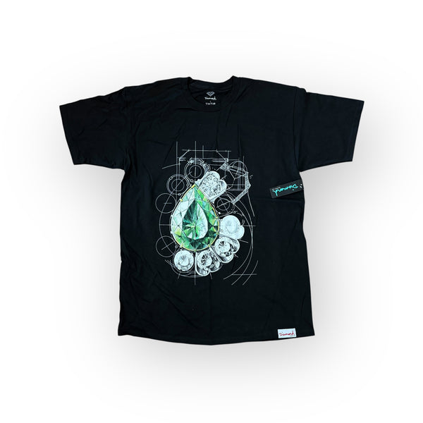 DIAMOND BLUEPRINT TEE BLACK (BOX 12)
