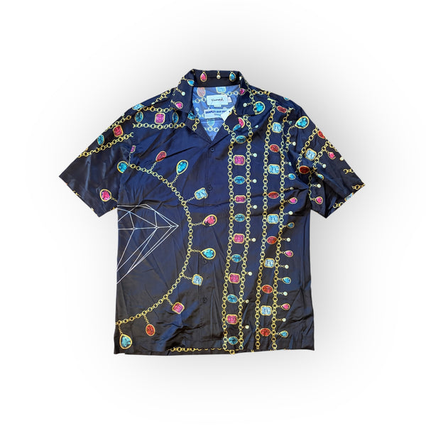 DIAMOND SILK GEMS S/S SHIRT BLACK (BOX 18)