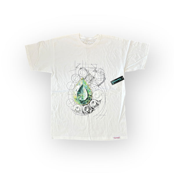 DIAMOND BLUEPRINT TEE WHITE (BOX 12)