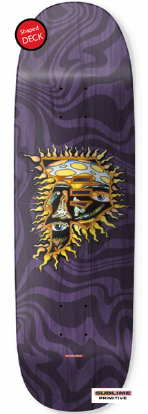 Primitive x Sublime Dirty P Sun Shaped Deck 8.625