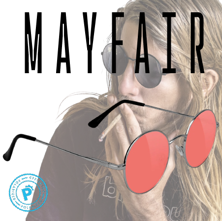 MAYFAIR PREMIUM POLARIZED - SILVER/RED LENS