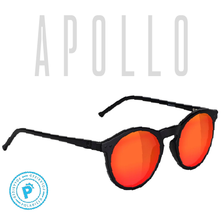 APOLLO PREMIUM POLARIZED - BLACKOUT/RED MIRROR