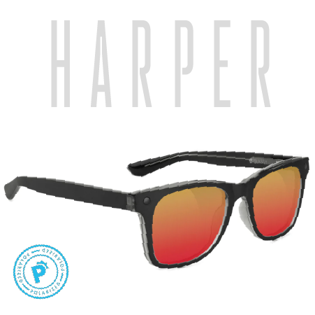 HARPER PREMIUM POLARIZED - MATTE BLACKOUT/RED MIRROR