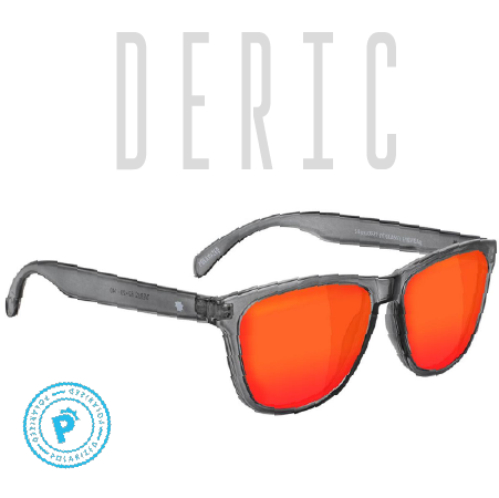 DERIC POLARIZED - CLEAR GREY/RED MIRROR