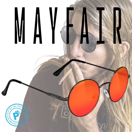 Mayfair Premium Polarized - Black/Red Mirror