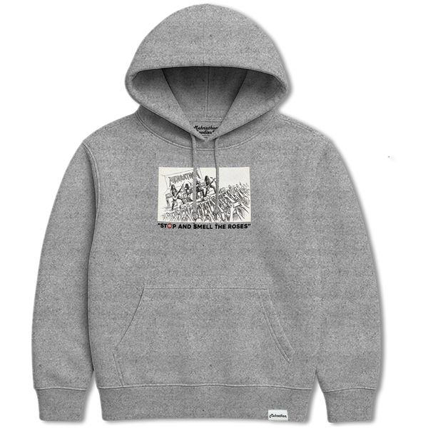 SMELL THE ROSES HOODY HEATHER