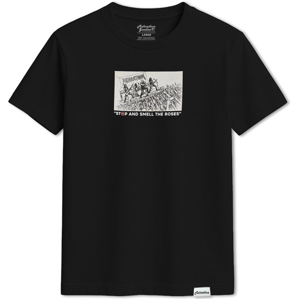 SMELL THE ROSES HOODY BLACK