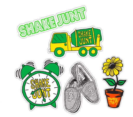 Shake Junt Slippers Stickers