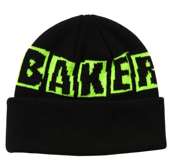 Brand Logo Blk/Grn Beanie