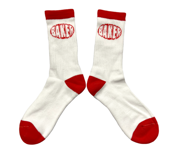 Oval Wht/Red Socks