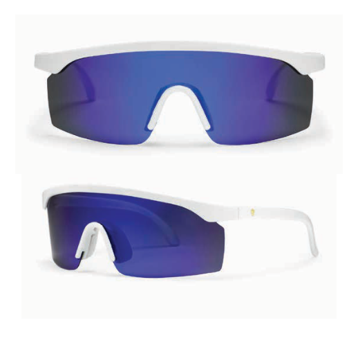 Lelle Sunglasses White/Blue Mirror