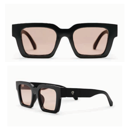 Max Sunglasses Black/Light Orange