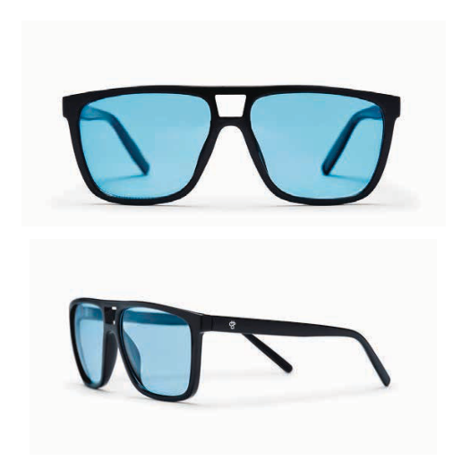 Siljian Sunglasses Black/Light Blue