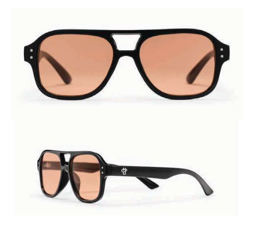 Cocas Sunglasses Black/Light Orange
