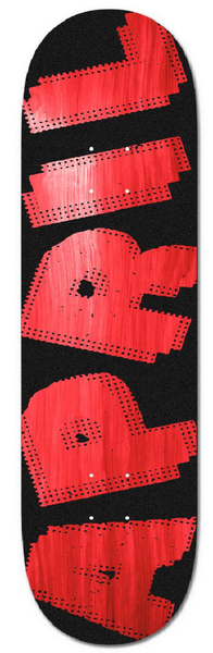 April Halftone Black Red Deck 8.25