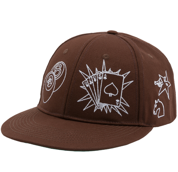 Classic Grip Clip Art Embroidered Hat Brown
