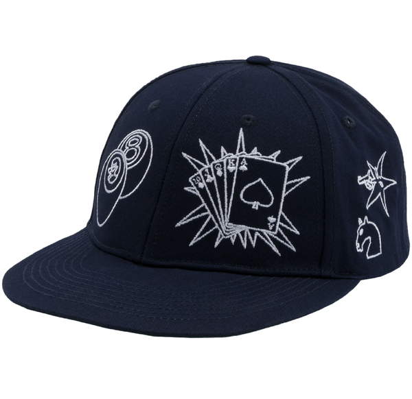 Classic Grip Clip Art Embroidered Hat Navy