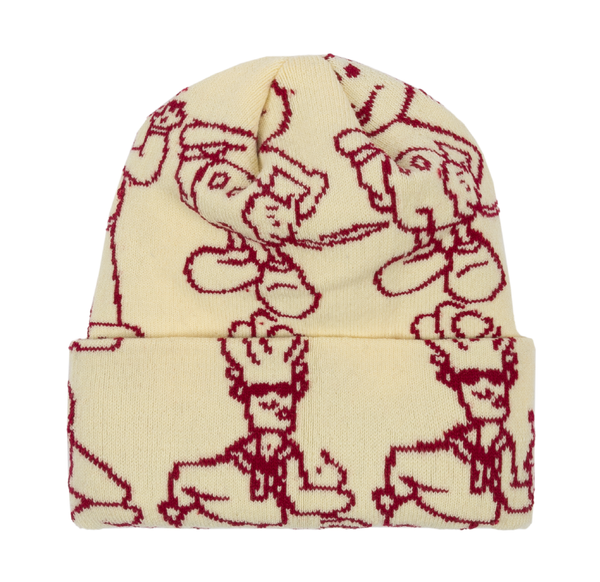 Classic Grip Confused Characters Premium Beanie Cream