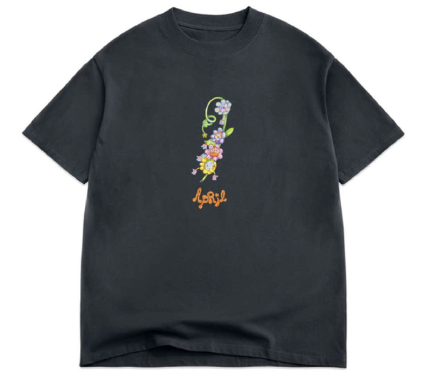 Ema Gaspar Flower Tee Vintage Black