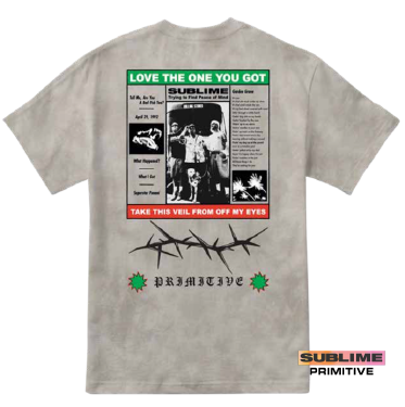 Sublime x Primitive Zine Heavyweight Tee Sand