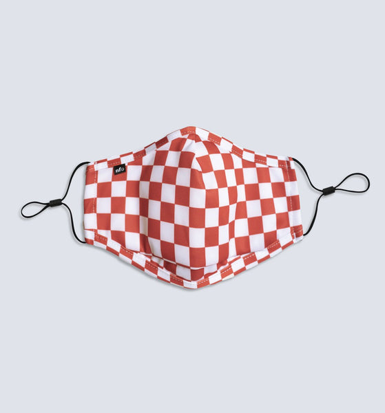 Niice Face Mask - Adult Red Checkerboard with Filter