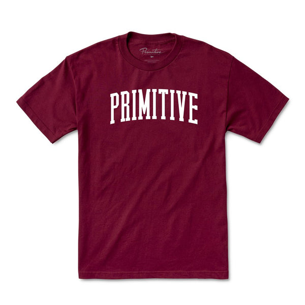 COLLEGIATE ARCH OUTLINE TEE - BURGUNDY