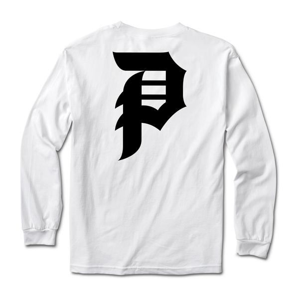 DIRTY P L/S TEE WHITE